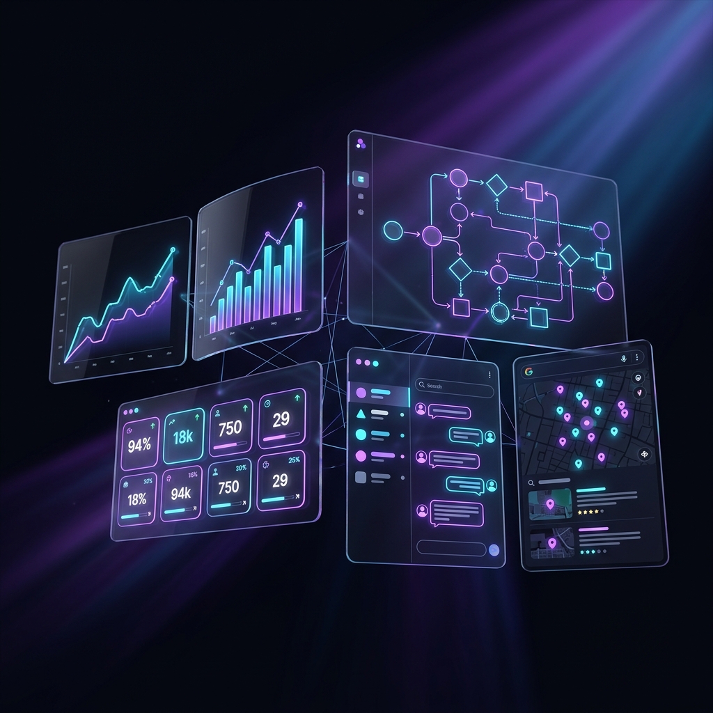 Dashboard Malive Digital com automações e indicadores de performance